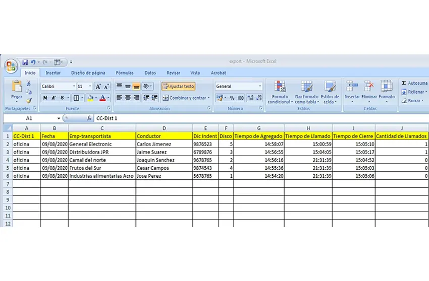 Reportes en Excel