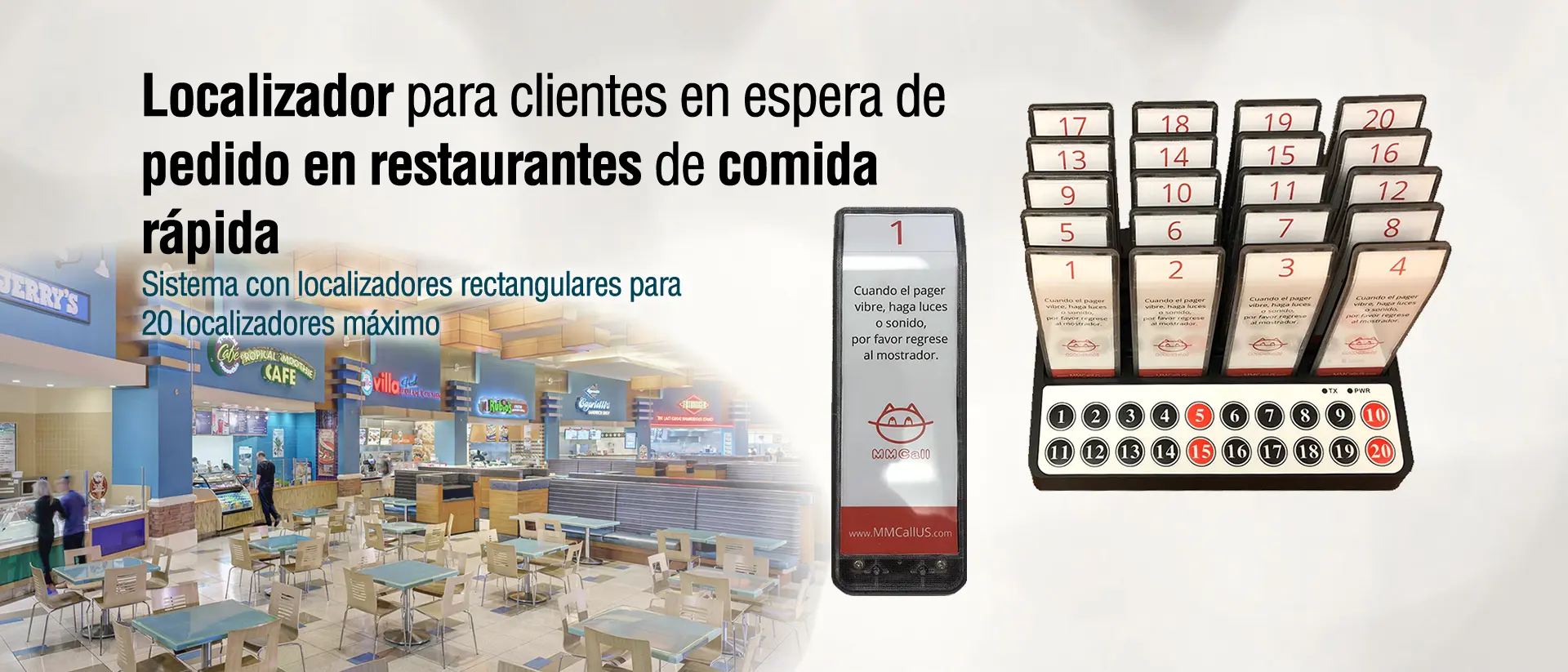 Localizar a clientes en restaurantes de comida rápida